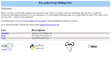 Tablet Screenshot of lists.policyd.org